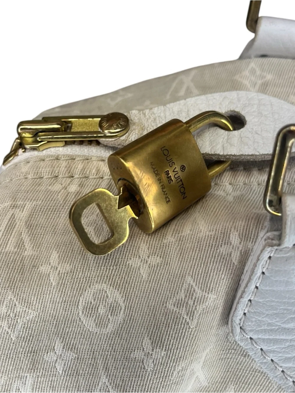 Louis Vuitton 'Lin Linen Monogram Speedy 30' Handbag